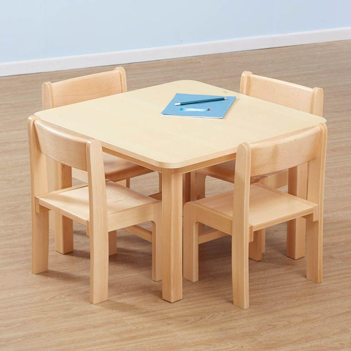 Classic Beech Square Table Height 400mm 