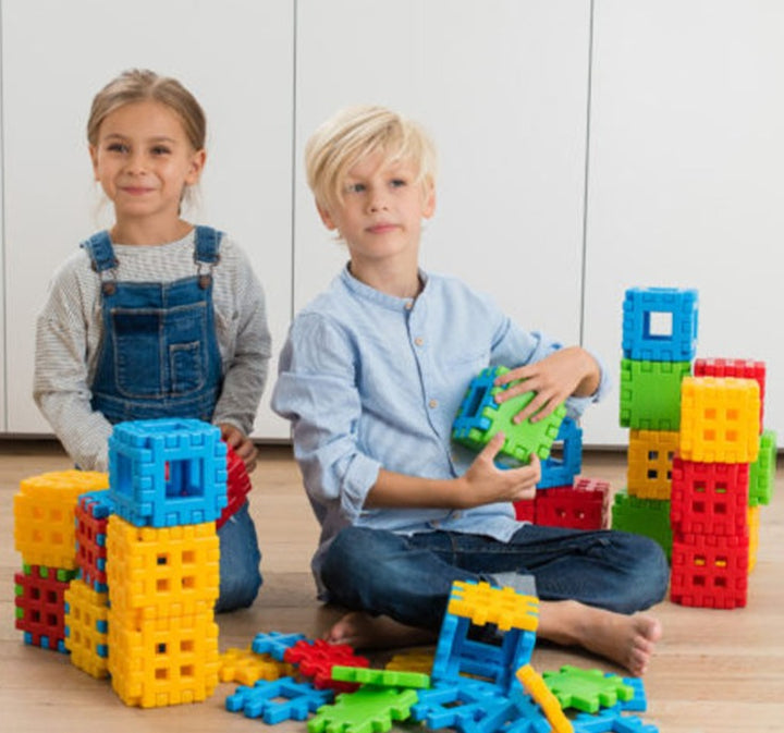 Large Construction Waffle Blocks - Mix 200 Pcs 