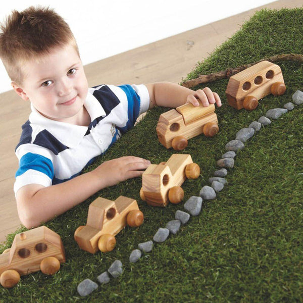 Mini Wooden Vehicles 5pk 