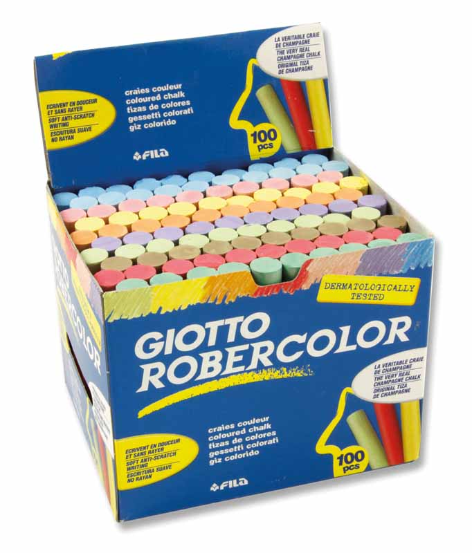 Box 100 Giotto Coloured Chalk 