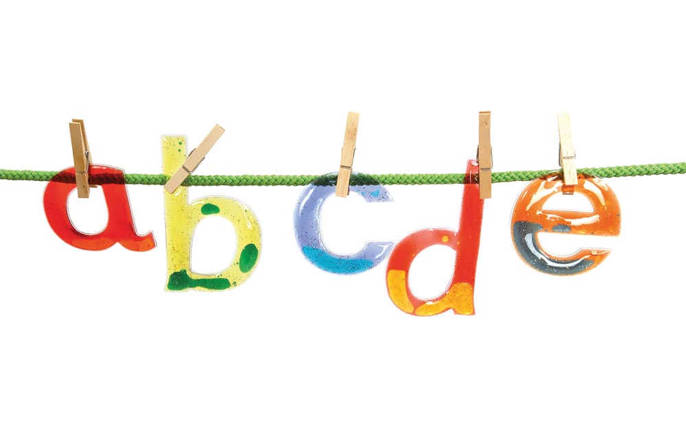 Squidgy Sparkle Gel Lowercase Letters 26pk Sensory Exploration| Colour ...