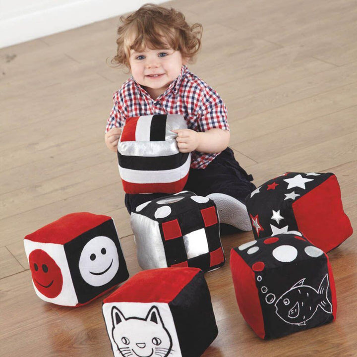 Baby Black and White Soft Cubes 6pk 